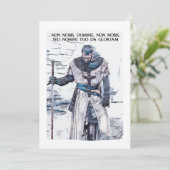 Templar Knight motto abstract portret Feestdagenkaart (Staand voorkant)
