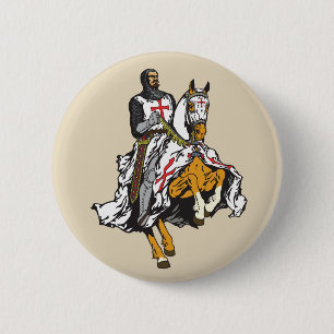 Templar knight ronde button 5,7 cm