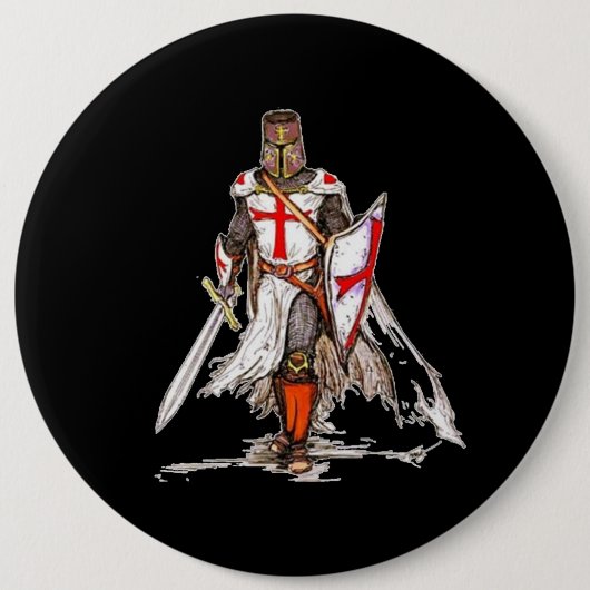 Templar Knight Ronde Button 6,0 Cm (Voorkant)