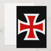 Templar-kruis Feestdagenkaart (Voorkant / Achterkant)