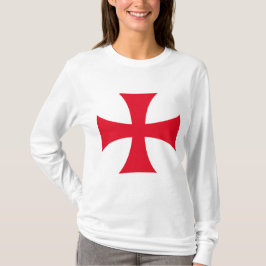 Templar Kruis Kruisvaarder Dames T-shirt met lange