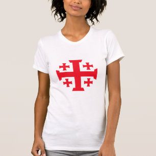 Templar Kruisvaarder Jeruzalem Kruis Dames T-shirt