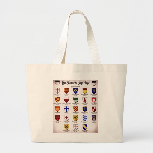 Templar Master Heraldry Grote Tote Bag (Voorkant)