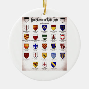 Templar Master Heraldry Keramisch Ornament