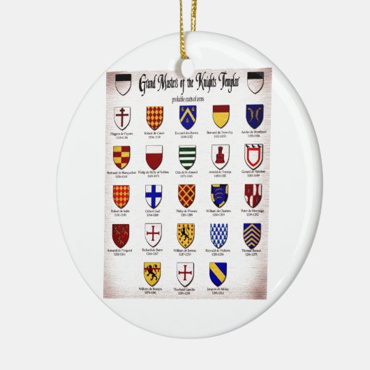 Templar Master Heraldry Keramisch Ornament (Links)