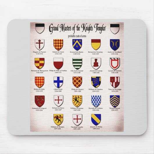 Templar Master Heraldry Muismat (Voorkant)
