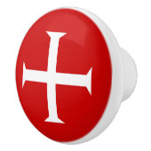 templar messghts red cross malta teutonic hospitaa keramische knop (Rechts)