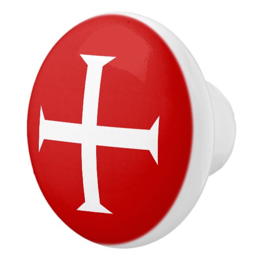 templar messghts red cross malta teutonic hospitaa keramische knop (Rechts)