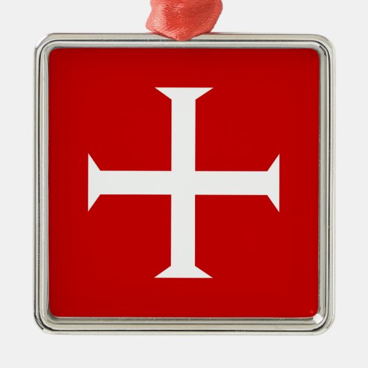 templar messghts red cross malta teutonic hospitaa metalen ornament (Voorkant)