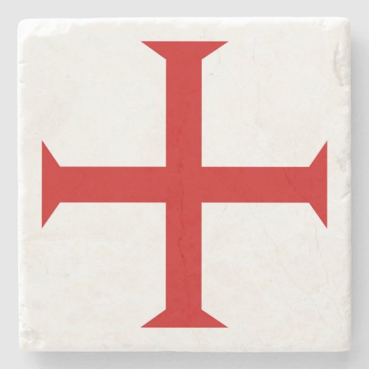 templar messghts red cross malta teutonic hospitaa stenen onderzetter (Voorkant)