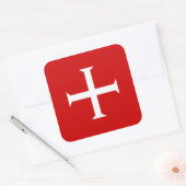 templar messghts red cross malta teutonic hospitaa vierkante sticker (Envelop)