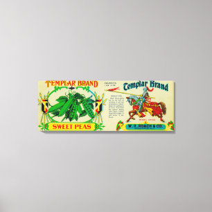 Templar Peas LabelGrand Rapids, MI Canvas Afdruk