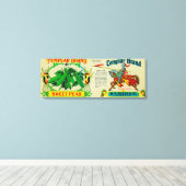 Templar Peas LabelGrand Rapids, MI Canvas Afdruk (Insitu (Houten vloer))