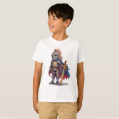 Templar Ridder Kruisvaarder Kinder T-shirt (Voorkant volledig)