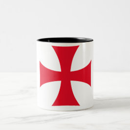 Templar Ridder Kruisvaarder Koffiemok Tweekleurige Koffiemok
