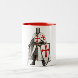 Templar Ridder Kruisvaarders Koffiemok Tweekleurige Koffiemok