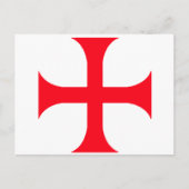 Templar-rood kruis briefkaart (Voorkant)