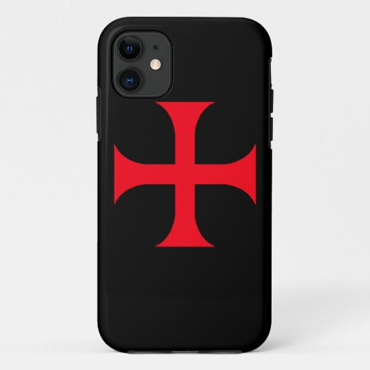 Templar-rood kruis Case-Mate iPhone case (Achterkant)