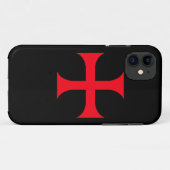 Templar-rood kruis Case-Mate iPhone case (Achterkant (horizontaal))