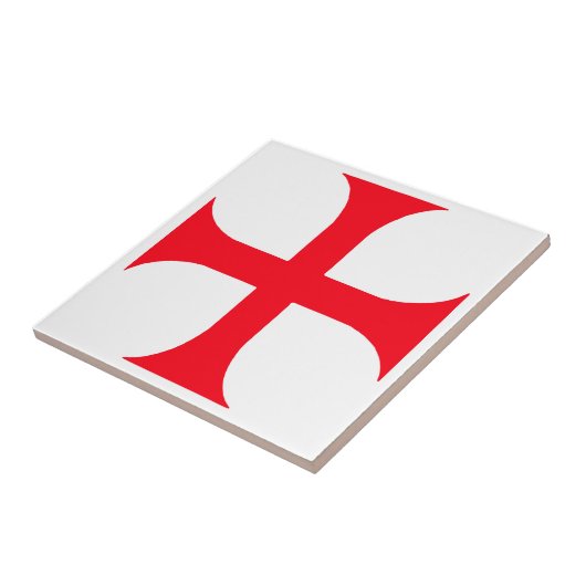 Templar-rood kruis tegeltje (Zijkant)