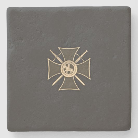 Templar Stenen Onderzetter (Voorkant)