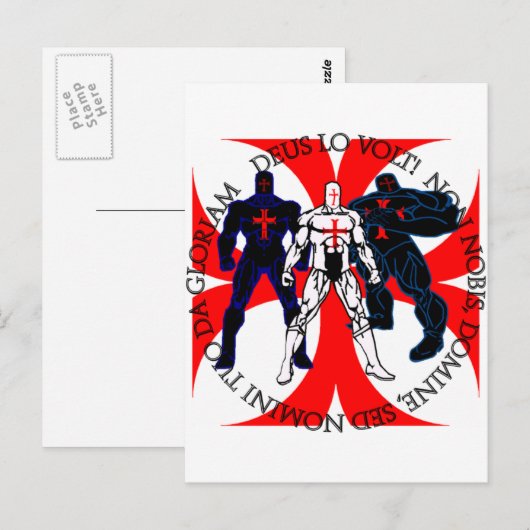 Templar Superhelds Briefkaart (Voorkant / Achterkant)