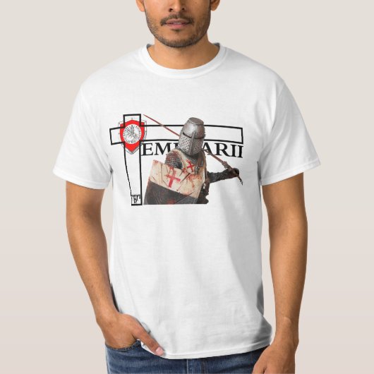 Templarii Kreuz mit Ritter T-shirt (Voorkant)