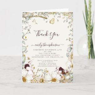 TEMPLAT Bunnies Baby shower Picnic Girl Boy Bedankkaart