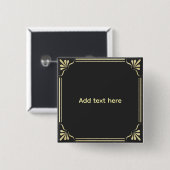 Template, Add text here,  Vierkante Button 5,1 Cm (Voorkant /achterkant)