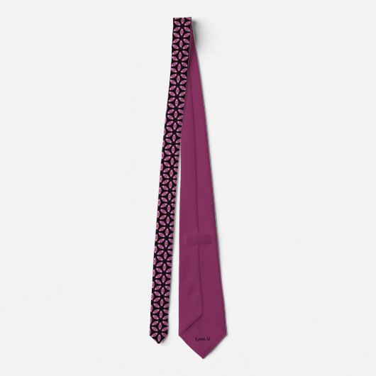 Template Cozy Burgundy Art Diamond Pattern Neck Ti Stropdas (Achterkant)