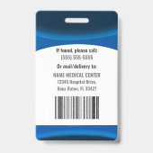 Template Employee Photo Nurse ID Badge (Achterkant)