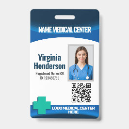 Template Employee Photo Nurse ID Badge