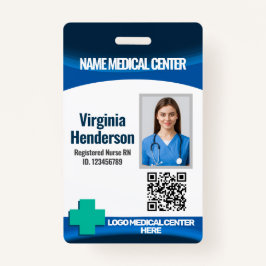 Template Employee Photo Nurse ID Badge