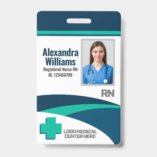 Template Employee Photo Nurse ID Badge (Voorzijde)