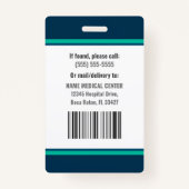 Template Employee Photo Nurse ID Badge (Achterkant)