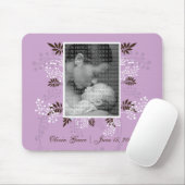 Template Floral en Fern PHOTO (paars) Muismat (Met muis)
