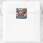 Template for Patriotic American Flag Eagle Sticker (Tas)