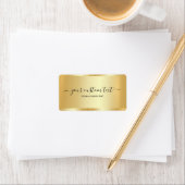 Template Gold Your Custom Text Hand Script Address Etiket (Insitu)