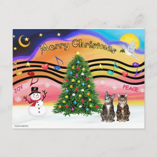 TEMPLATE - Kerst Muziek 2 Feestdagenkaart (Voorkant)