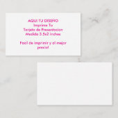 Template para Tarjetas de Presentacion Your design Visitekaartje (Voorkant / Achterkant)