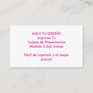 Template para Tarjetas de Presentacion Your design Visitekaartje