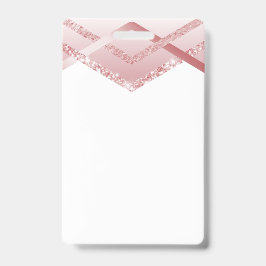 TEMPLATE Rosegold Glitter Folie Look Badge