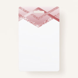 TEMPLATE Rosegold Glitter Folie Look Badge