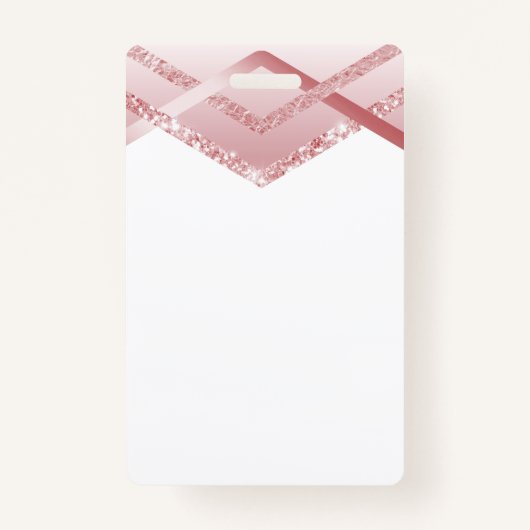 TEMPLATE Rosegold Glitter Folie Look Badge (Voorkant)