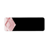 TEMPLATE Rosegoud Glitter Folie Look Etiket (Voorkant)