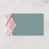 TEMPLATE Rosegoud Glitter Folie Look Visitekaartje (Achterkant)