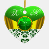 TEMPLATE VAN DE CELTISCHE HARTSHAMROCK VAN ST PATR KERAMISCH ORNAMENT (Voorkant)