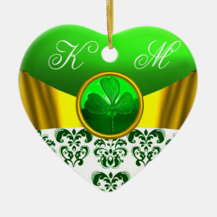 TEMPLATE VAN DE CELTISCHE HARTSHAMROCK VAN ST PATR KERAMISCH ORNAMENT