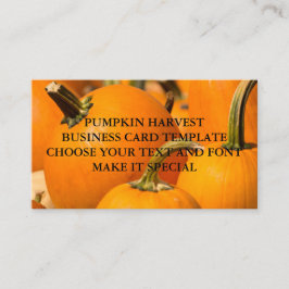 TEMPLATE VAN DE POMPKIN HARVEST BUSINESS CARD VISITEKAARTJE