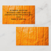 TEMPLATE VAN DE POMPKINETEXTUURKAART VISITEKAARTJE (Voorkant / Achterkant)